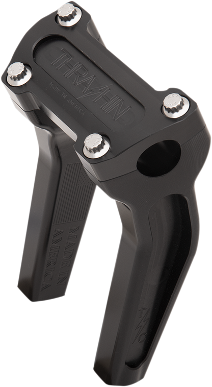 Thrashin Supply Black 6.5" Pullback Motorcycle Handlebar Risers for Harley