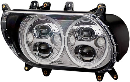 Custom Dynamics Dual Amber White LED Headlight 2015-2024 Harley Road Glide FLTRX