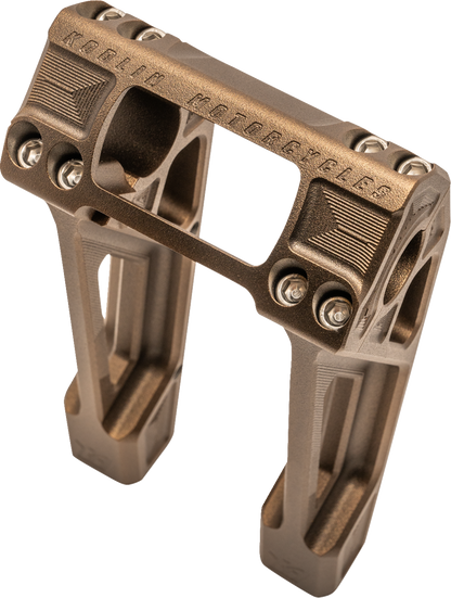 Kodlin Fastback Bronze 10" Straight Handlebar Risers for 2018-24 Harley Softail