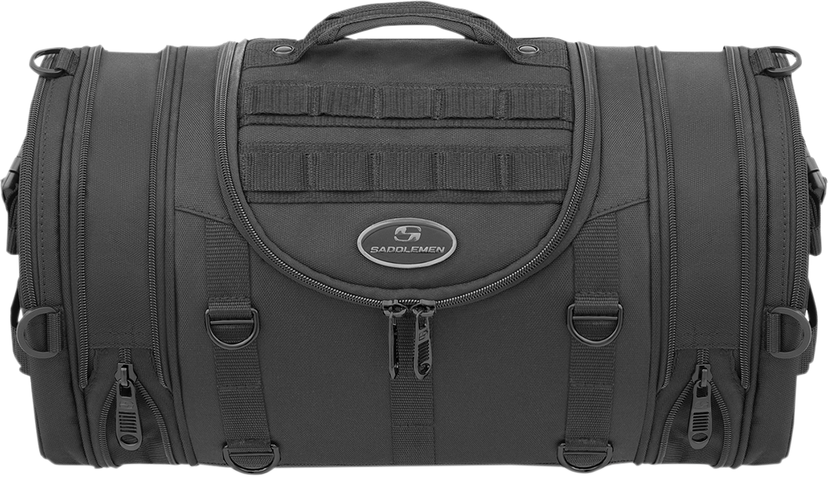 Saddlemen Black Textile Mesh R1300LXE Tactical Motorcycle Rack Bag for Harley