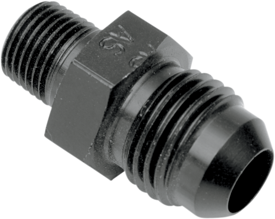 Goodridge Black Straight 1/4" NPT -6 AN Male Motorcycle Oil Line Fitting Harley