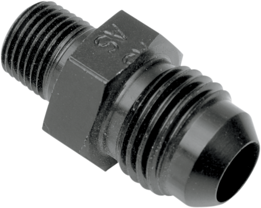 Goodridge Black Straight 1/4" NPT -6 AN Male Motorcycle Oil Line Fitting Harley