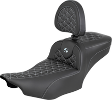 Saddlemen Roadsofa Silver Grip Extended Seat Backrest for 2023-25 Harley Touring