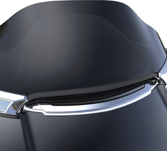 Ciro Chrome Lighted Fairing Vent Trim for 2015-2024 Harley Road Glide FLTRU