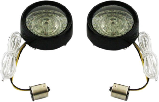 Custom Dynamics 1156 European Black Bullet Smoked Lens LED Turn Signal Inserts