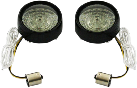 Custom Dynamics 1156 European Black Bullet Smoked Lens LED Turn Signal Inserts