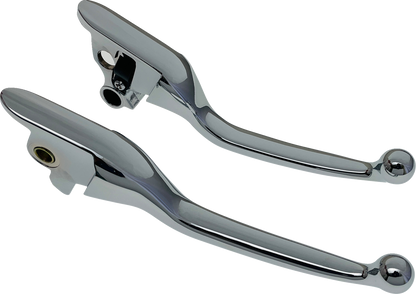 Drag Specialties Narrow Chrome Lever Set fits 2015-2024 Harley Softail FXST FXLR