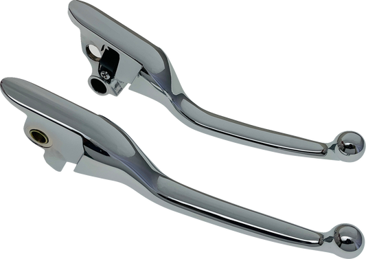 Drag Specialties Narrow Chrome Lever Set fits 2015-2024 Harley Softail FXST FXLR
