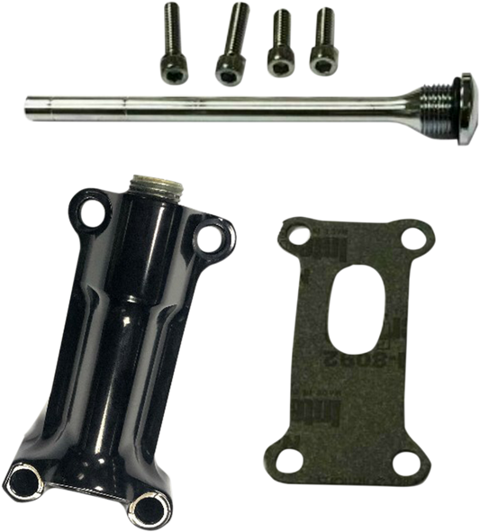 Drag Specialties Black Engine Oil Spout Kit 93-98 Harley Touring FLHR FLTR FLHT