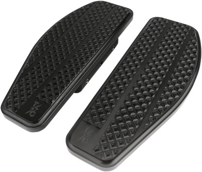Thrashin Black Aluminum Passenger Floorboards for 1980-24 Harley Softail Touring