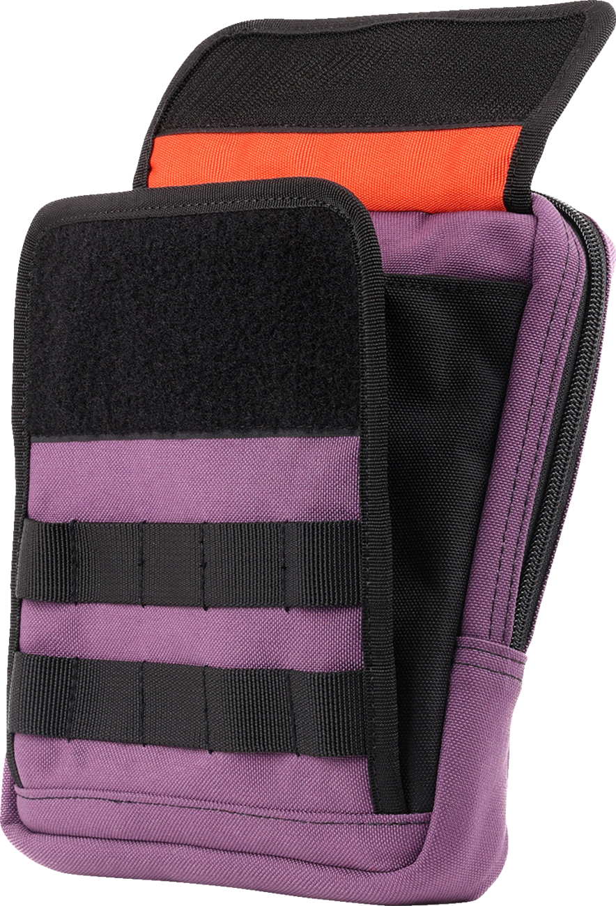 Thrashin Supply Purple Motorcycle Handlebar Storage Bag Slim for Harley THB-0033