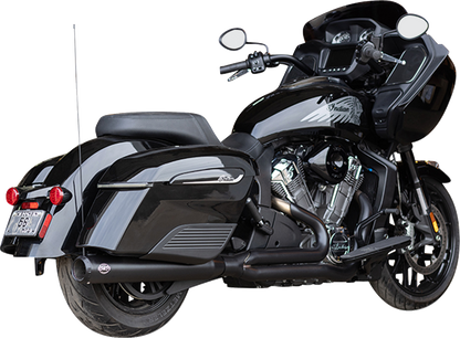 S&S Qualifier Black 2-1 Exhaust System for 2020-2025 Indian Challenger Chieftain