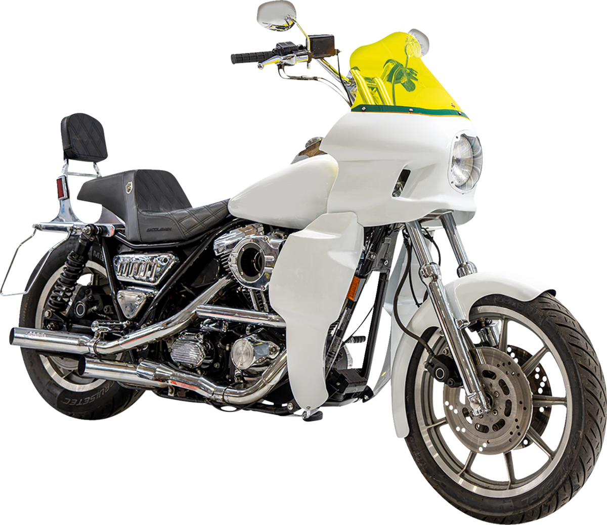 Klock Werks Flare 12.5" Yellow Ice Windshield fits Saddlemen S-RT Mini Fairing