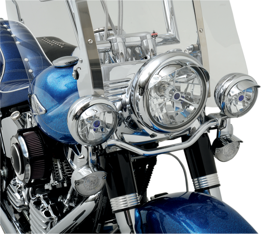 Drag Specialties Plain Chrome Steel Motorcycle 7" Front Headlight Visor
