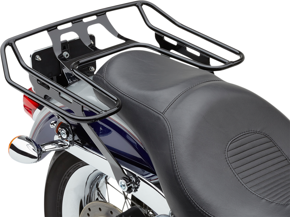 Cobra Black Wrap Around Detachable Luggage Rack 91-17 Harley Dyna FXDL FXDI