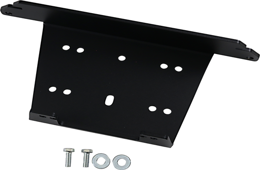 Moose Utility Black Front UTV Winch Mount Plate 2018-2024 Polaris Ranger 1000