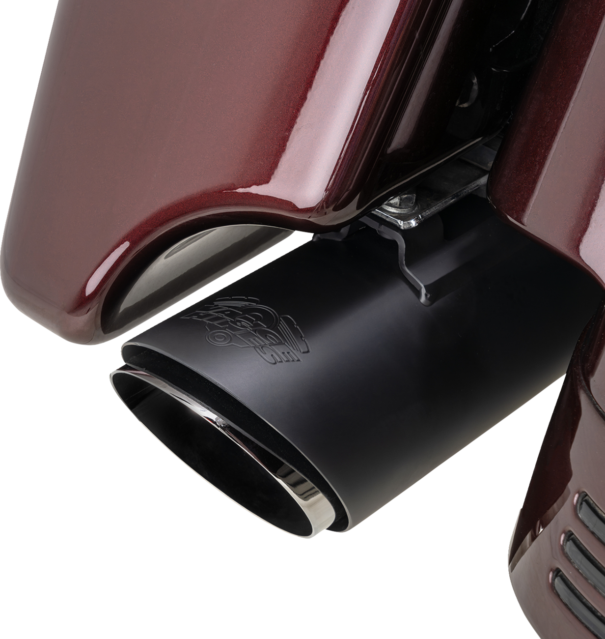 Vance & Hines Twin Slash Black Slip On Mufflers for 2017-2024 Harley Touring M8