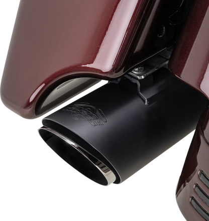 Vance & Hines Twin Slash Black Slip On Mufflers for 2017-2024 Harley Touring M8