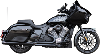 S&S Qualifier Black 2-1 Exhaust System for 2020-2025 Indian Challenger Chieftain