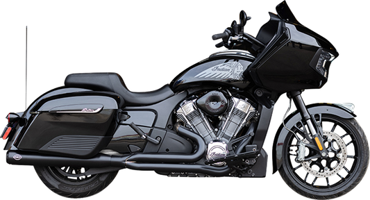 S&S Qualifier Black 2-1 Exhaust System for 2020-2025 Indian Challenger Chieftain