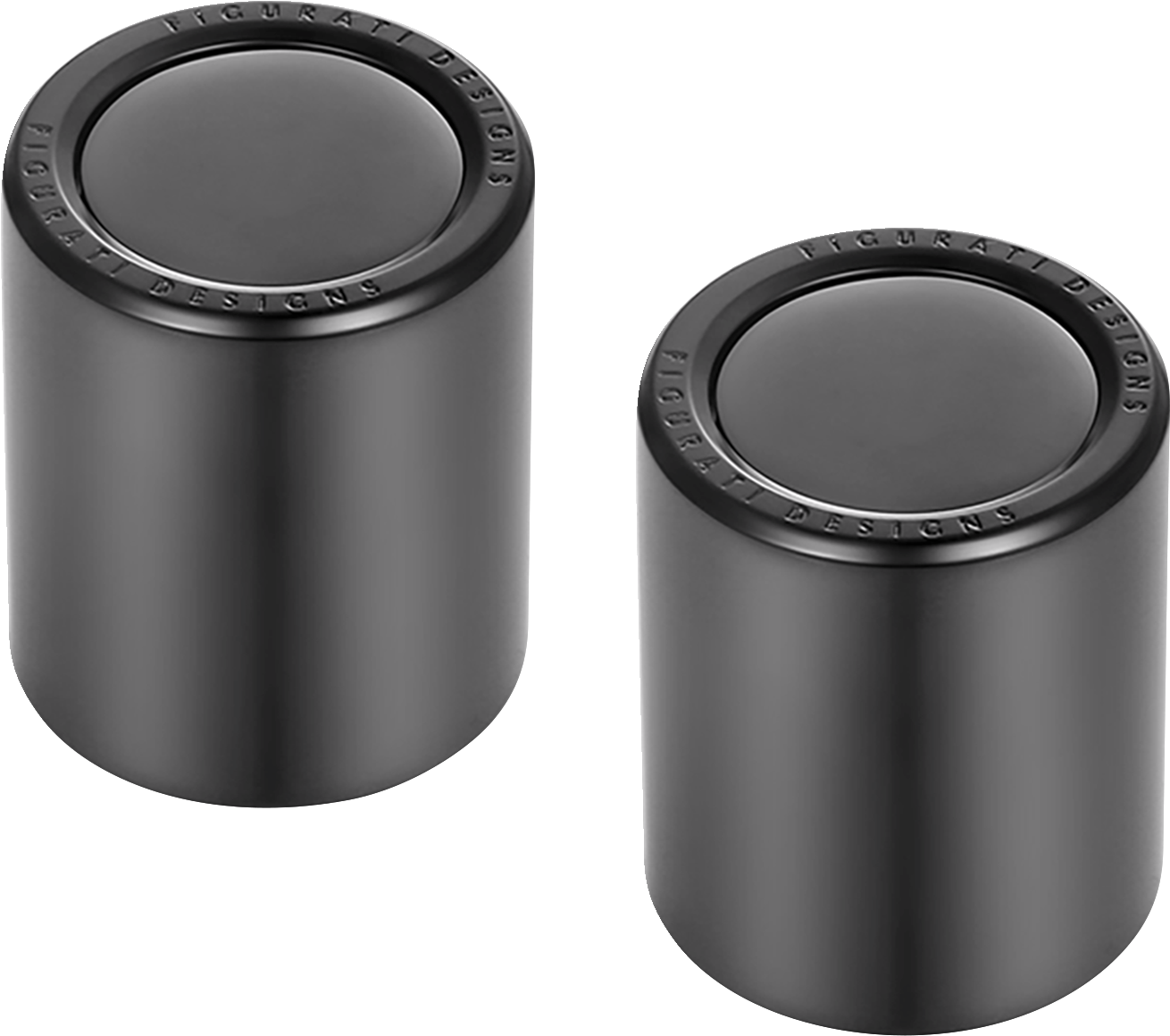Figurati Black Short Magnetic Docking Hardware Covers for Harley Davidson