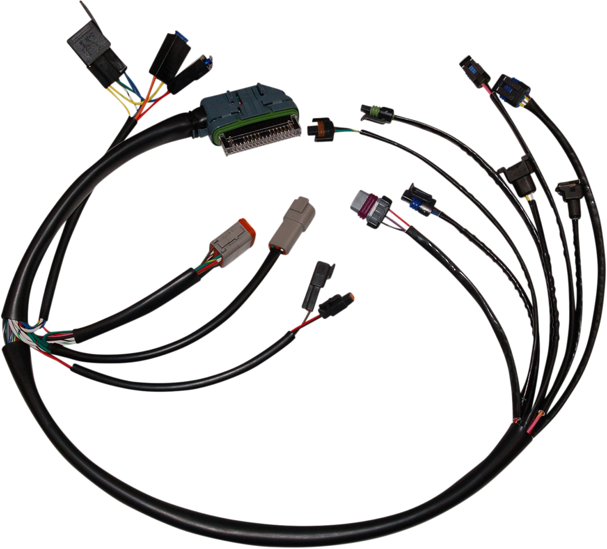 Namz Black EFI Fuel Ignition Wiring Harness Kit 2002-2005 Harley Touring Softail