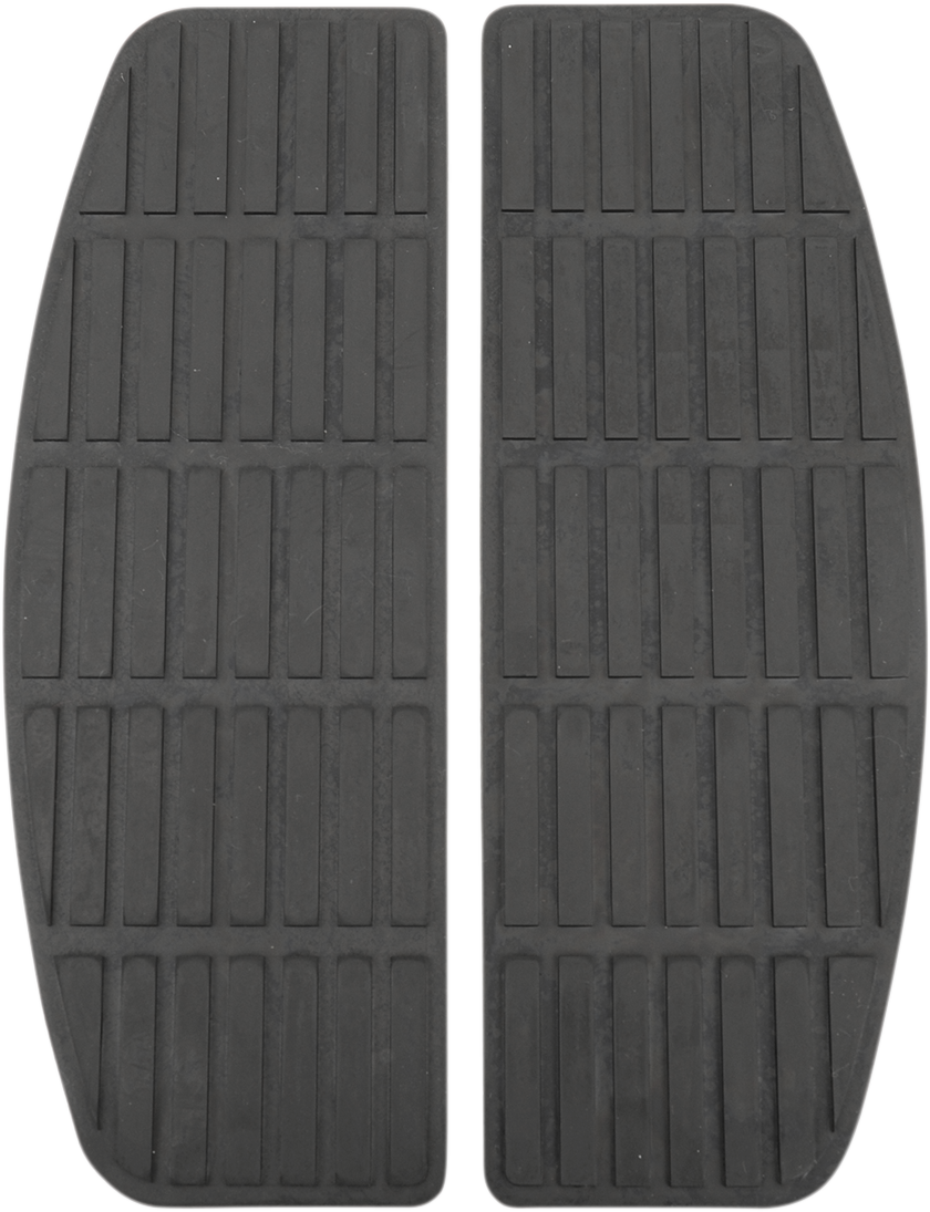 Drag Specialties Black Rubber Flat Driver Floorboard Inserts for Harley Davidson