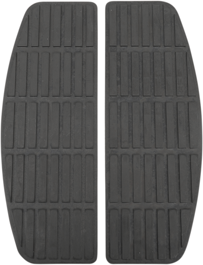 Drag Specialties Black Rubber Flat Driver Floorboard Inserts for Harley Davidson