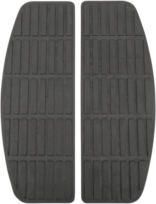 Drag Specialties Black Rubber Flat Driver Floorboard Inserts for Harley Davidson
