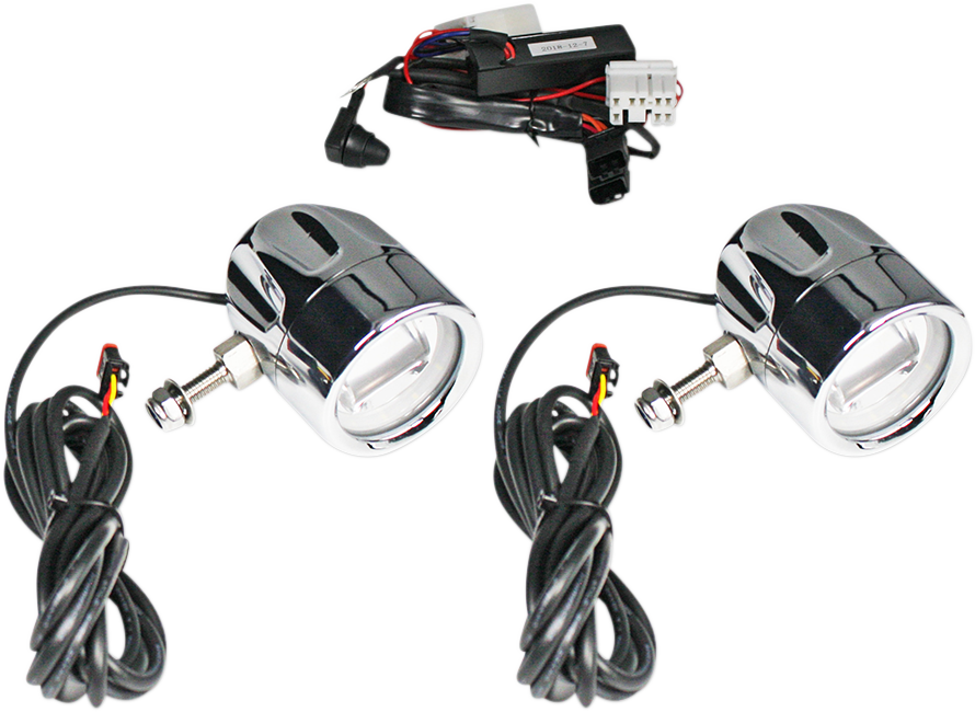 Custom Dynamics Chrome Probeam Fog Lights 99-13 Harley Touring Softail Sportster