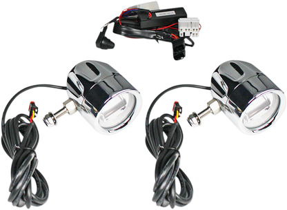 Custom Dynamics Chrome Probeam Fog Lights 99-13 Harley Touring Softail Sportster