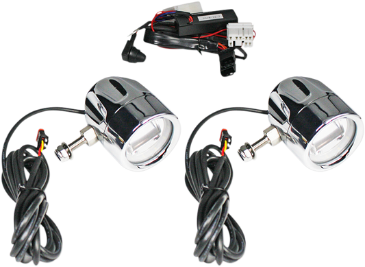 Custom Dynamics Chrome Probeam Fog Lights 99-13 Harley Touring Softail Sportster
