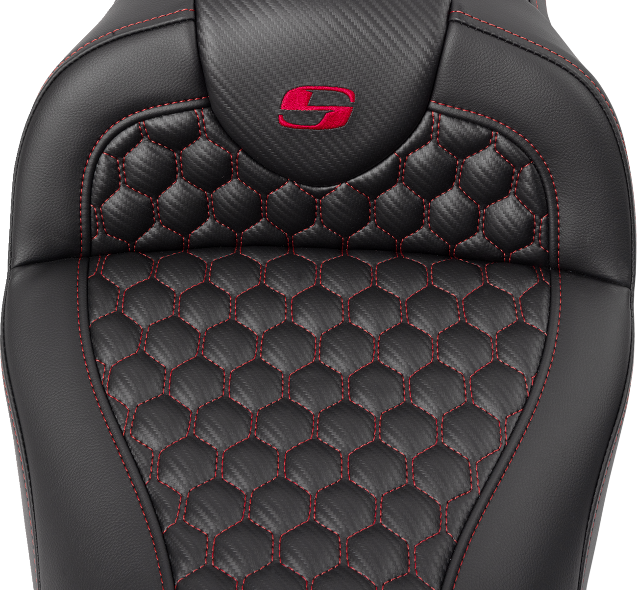 Saddlemen Roadsofa Red Honeycomb Gel Seat & Backrest 2008-2025 Harley Touring