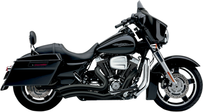 Cobra 2-2 Black Curved Short Swept Exhaust fits 2010-2016 Harley Touring FLHX