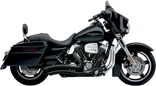 Cobra 2-2 Black Curved Short Swept Exhaust fits 2010-2016 Harley Touring FLHX