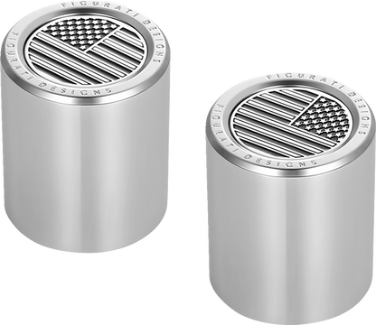 Figurati Designs American Flag Short Magnetic Docking Hardware Covers for Harley