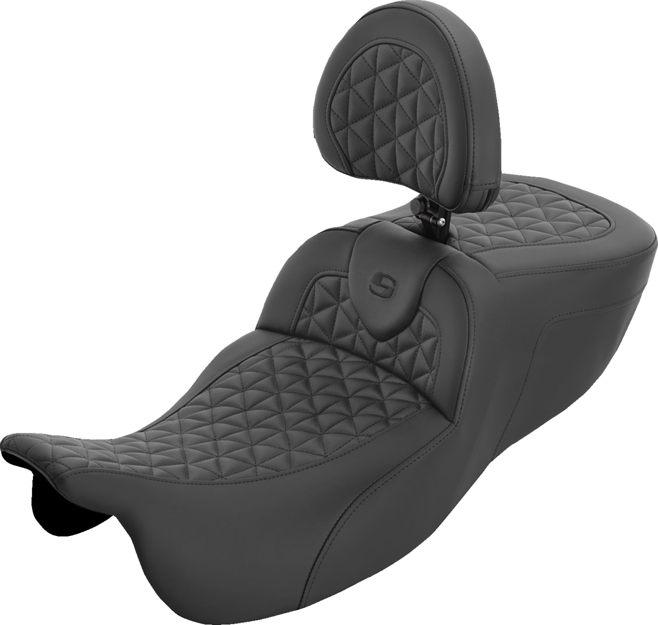 Saddlemen Roadsofa Tri-Gripper Extended Seat & Backrest 15-25 Harley Trike FLRT