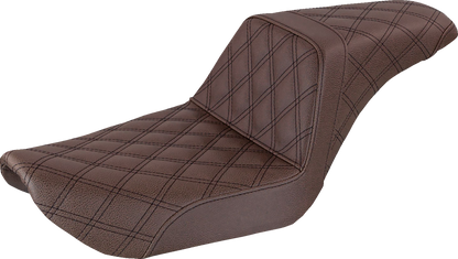 Saddlemen Brown Step Up Leather Lattice Seat 1996-2003 Harley FXD Super Glide