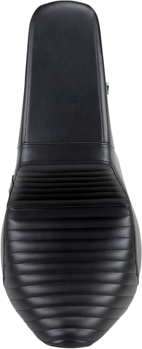 Le Pera Black Pleated Kickflip Seat 2018-2023 Harley Softail Street Bob Slim