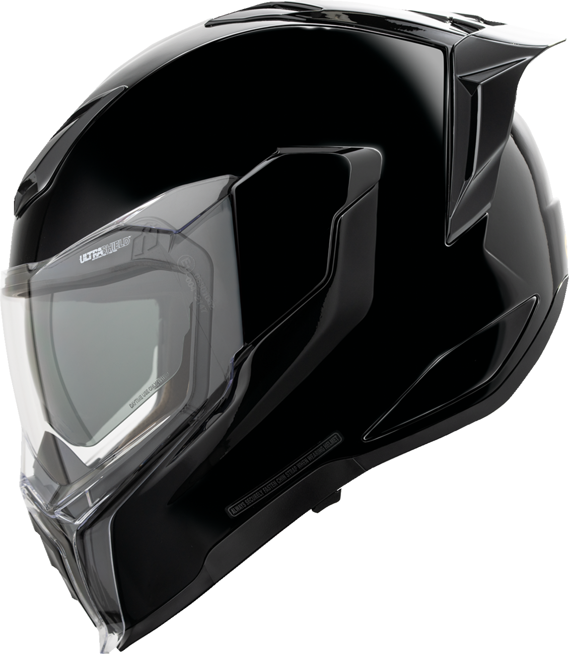 Icon Ultraflite Solid Gloss Black MIPS Full Face Unisex Adult Motorcycle Helmet