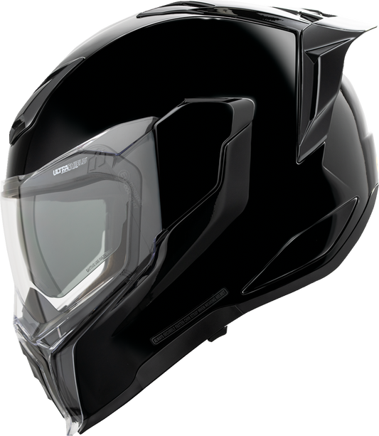 Icon Ultraflite Solid Gloss Black MIPS Full Face Unisex Adult Motorcycle Helmet