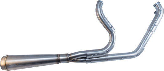 Trask Assault Brushed 2-1 Megaphone Exhaust 00-17 Harley Softail FLSTF FLST FXST
