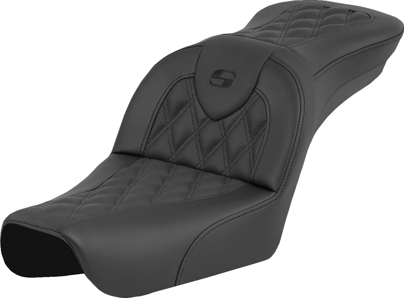 Saddlemen Roadsofa Lattice Stitch Gel Seat for 2004-2005 Harley Wide Glide FXDWG