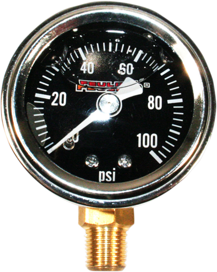 Feuling Black Stainless Universal Motorcycle 100PSI Oil Pressure Gauge Harley