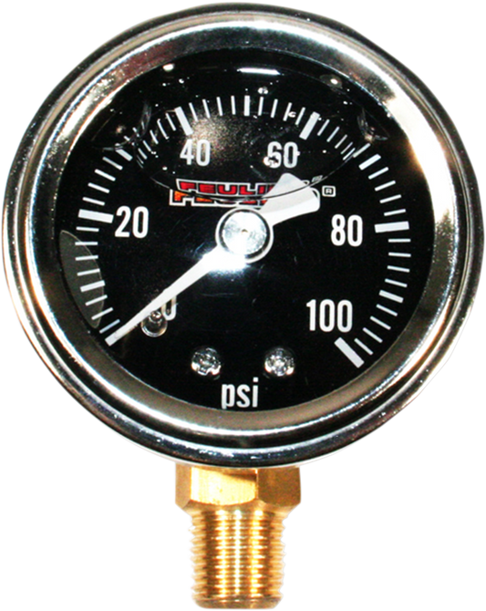 Feuling Black Stainless Universal Motorcycle 100PSI Oil Pressure Gauge Harley