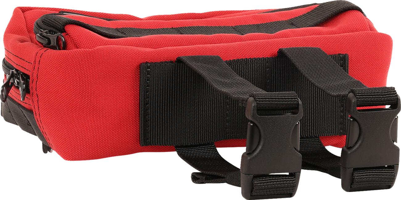 Thrashin Supply Red Motorcycle Handlebar Storage Bag Plus for Harley THB-0017