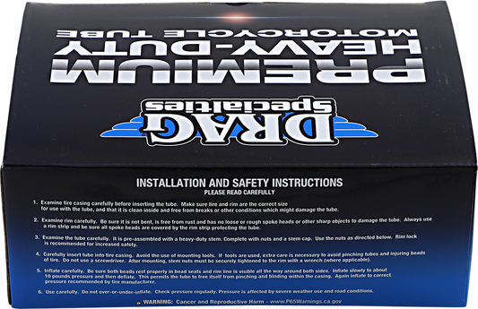 Drag Specialties Premium 3.25"-3.50" x 19" CMV Rubber Motorcycle Inner Tube