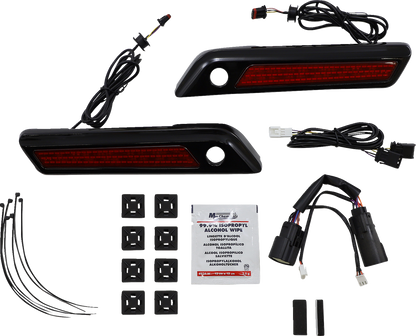 Custom Dynamics LED Black Saddlebag Latch Lights for 2014-24 Harley Touring FLHR