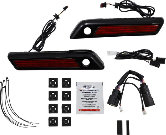 Custom Dynamics LED Black Saddlebag Latch Lights for 2014-24 Harley Touring FLHR