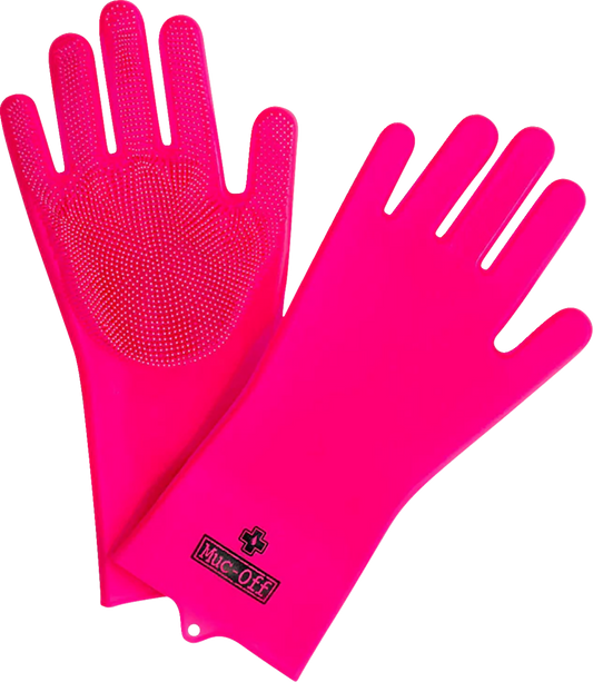 Muc-Off Large Deep Scrubber Silicone Pair Adult Cleaning Detailing Gloves